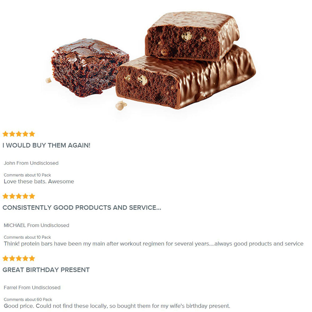 Think!, High Protein Bars, Brownie Crunch, 10 Bars, 2.1 oz Each - Ultimate Sup Singapore