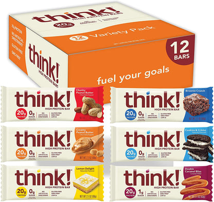 Think!, High Protein Bars, Brownie Crunch, 10 Bars, 2.1 oz Each - Ultimate Sup Singapore