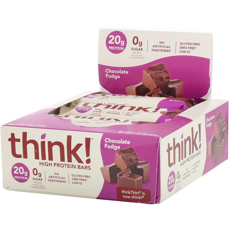 Think!, High Protein Bars, Brownie Crunch, 10 Bars, 2.1 oz Each - Ultimate Sup Singapore