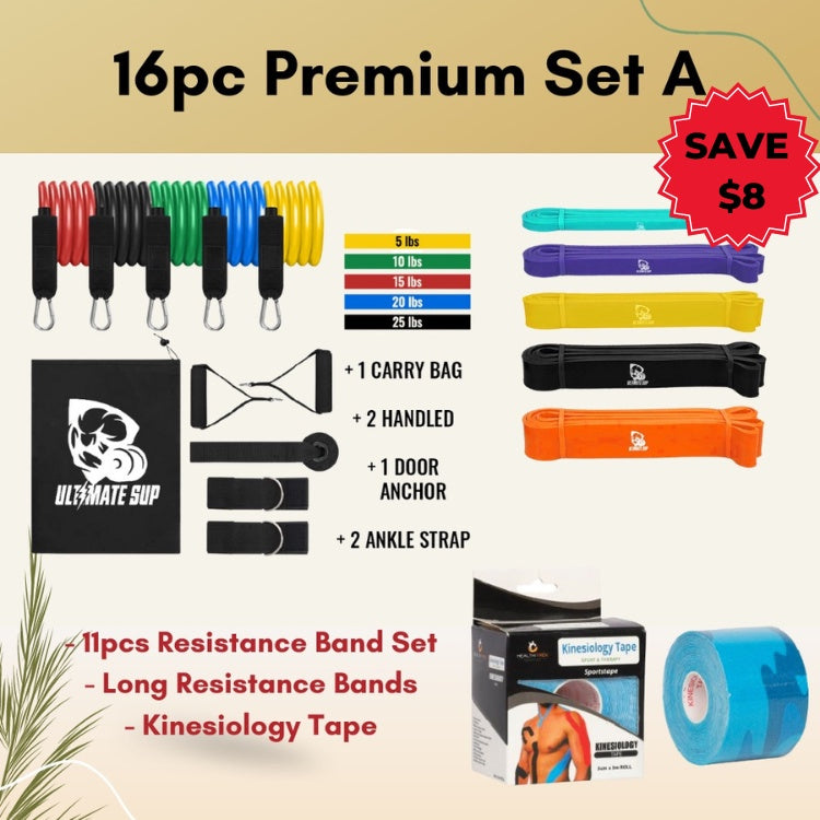 Ultimate Sup, 11pcs Premium Resistance Band Set - Ultimate Sup Singapore