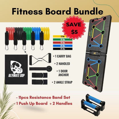 Ultimate Sup, 11pcs Premium Resistance Band Set - Ultimate Sup Singapore