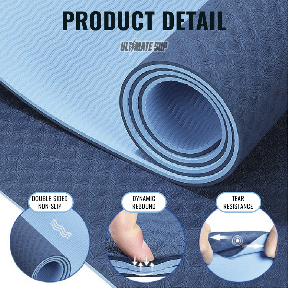 Ultimate Sup, Fitness Pilates Yoga Mat TPE, 1pcs - Ultimate Sup Singapore