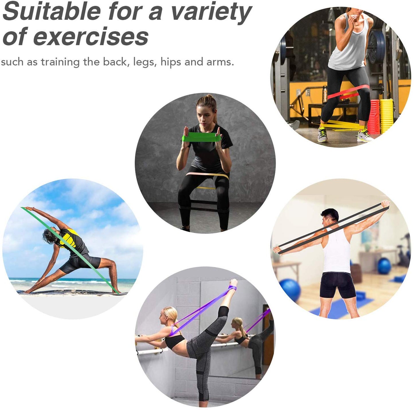 Ultimate Sup, Long Resistant Bands, 6 power levels (5-125 lbs) - Ultimate Sup Singapore