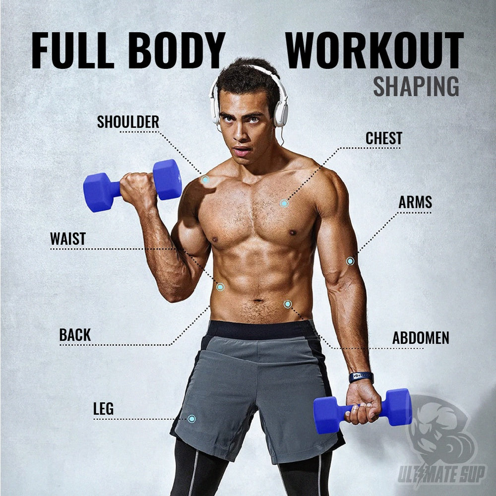 UltimateSup, Neoprene Dumbbell Set, 1-7kg - Ultimate Sup Singapore