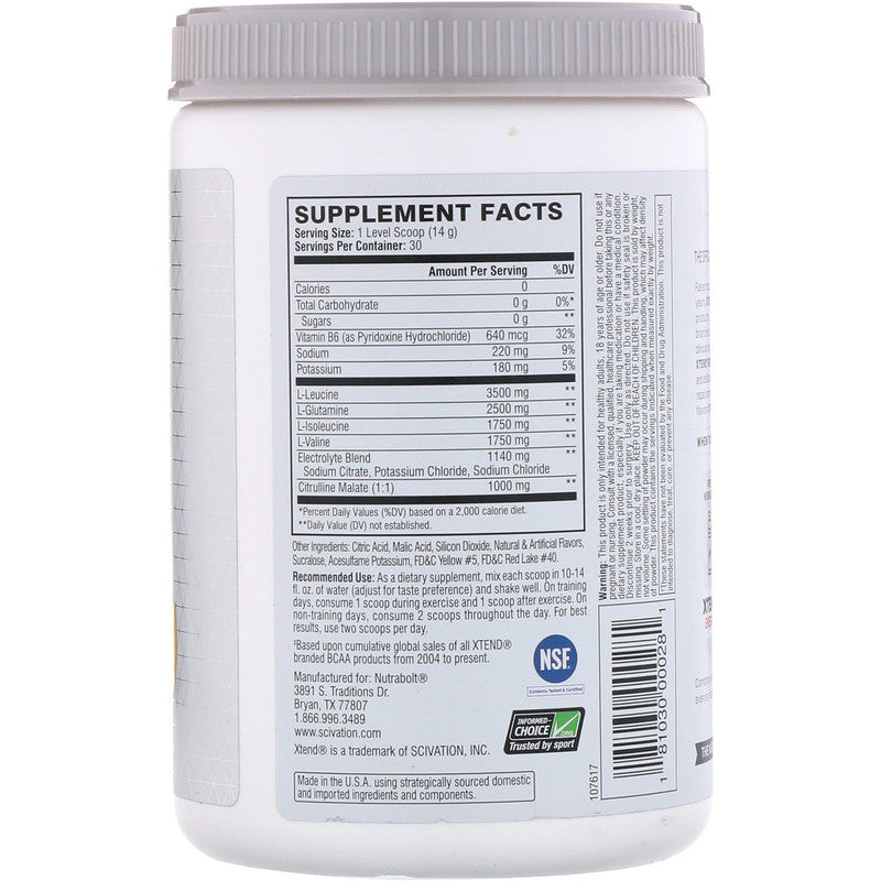Xtend, The Original 7G BCAA, 30 - 90 Sers - Ultimate Sup Singapore