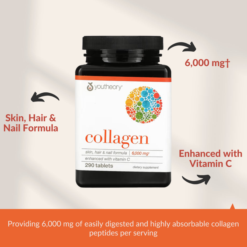 Youtheory, Collagen, 120-290 Tablets - Ultimate Sup Singapore