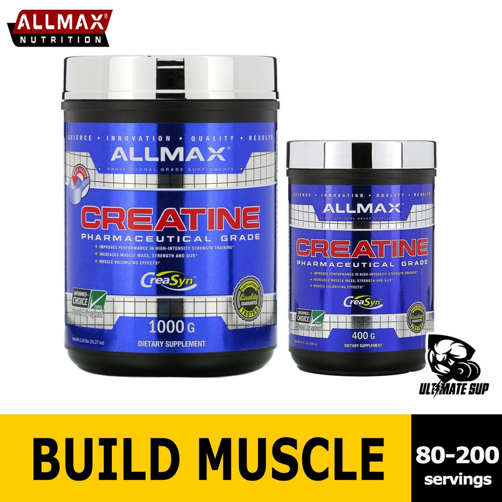 ALLMAX Nutrition, Creatine Powder, 100% Pure Micronized Creatine Monohydrate, Pharmaceutical Grade Creatine, 400g-1000g (80-200 servings)