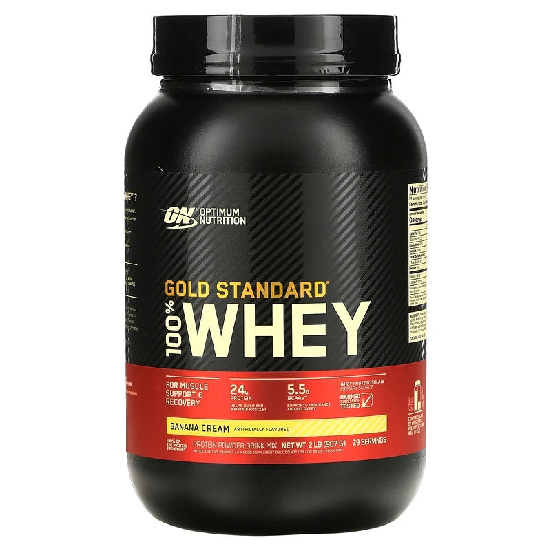 Optimum Nutrition, Gold Standard, 100% Whey, 1lb (454g) / 2lbs (907g) / 5 lbs (2.27 kg) / 10lbs (4.54kg) - Ultimate Sup Singapore