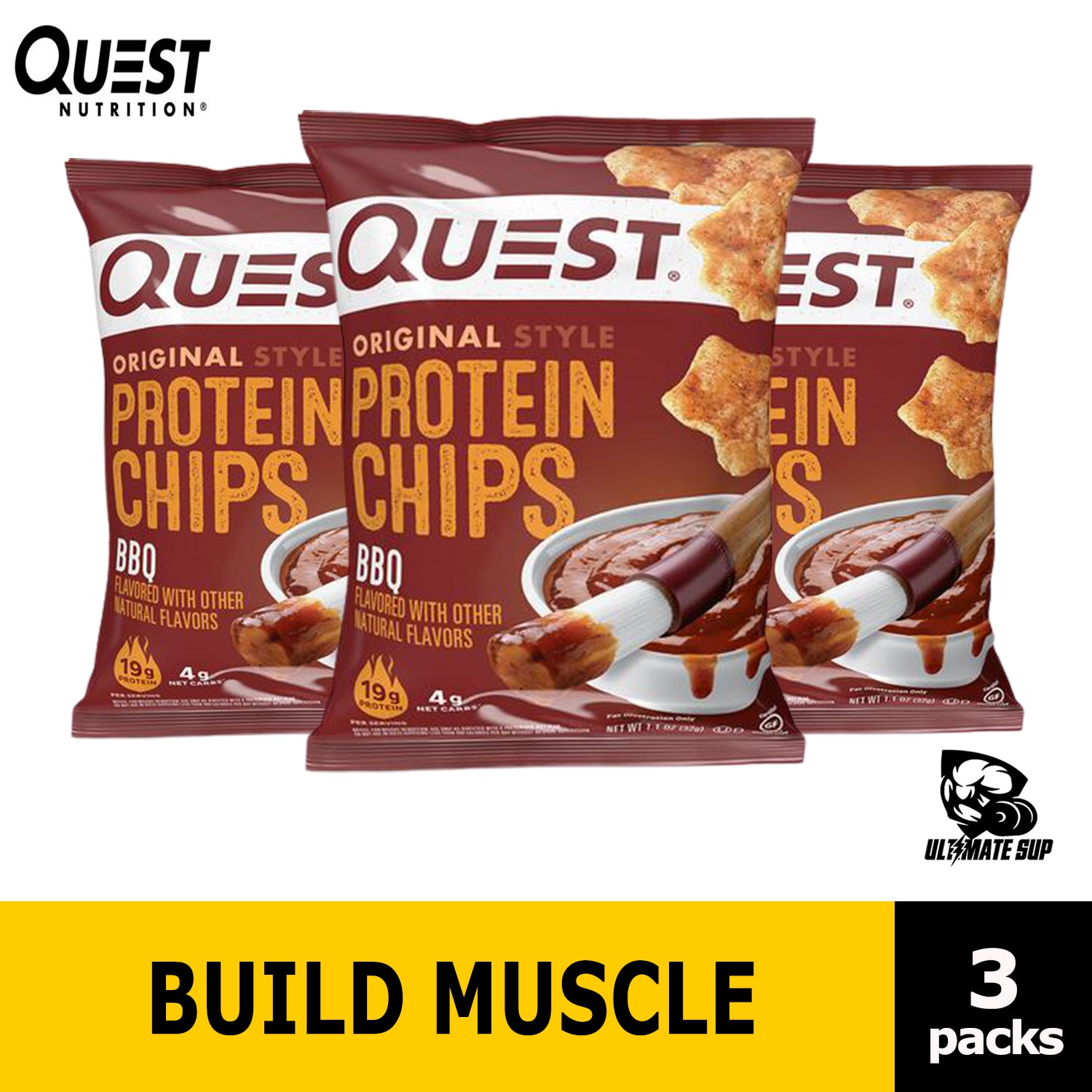 Quest Nutrition, Protein Chips, 3 Packs - 8 Packs, 32g Each - Ultimate Sup Singapore