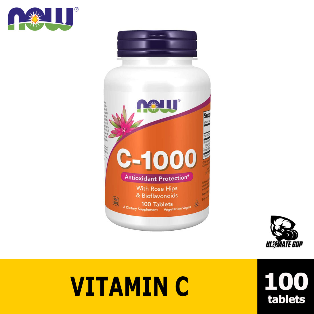 NOW Foods, Vitamin C 1000 with Rose Hips - Ultimate Sup Singapore