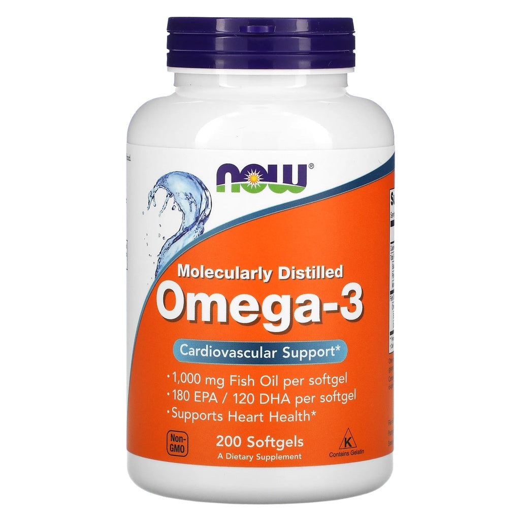 Now Foods, Omega-3, 180 EPA/120 DHA, 200-500 Softgels - Ultimate Sup Singapore