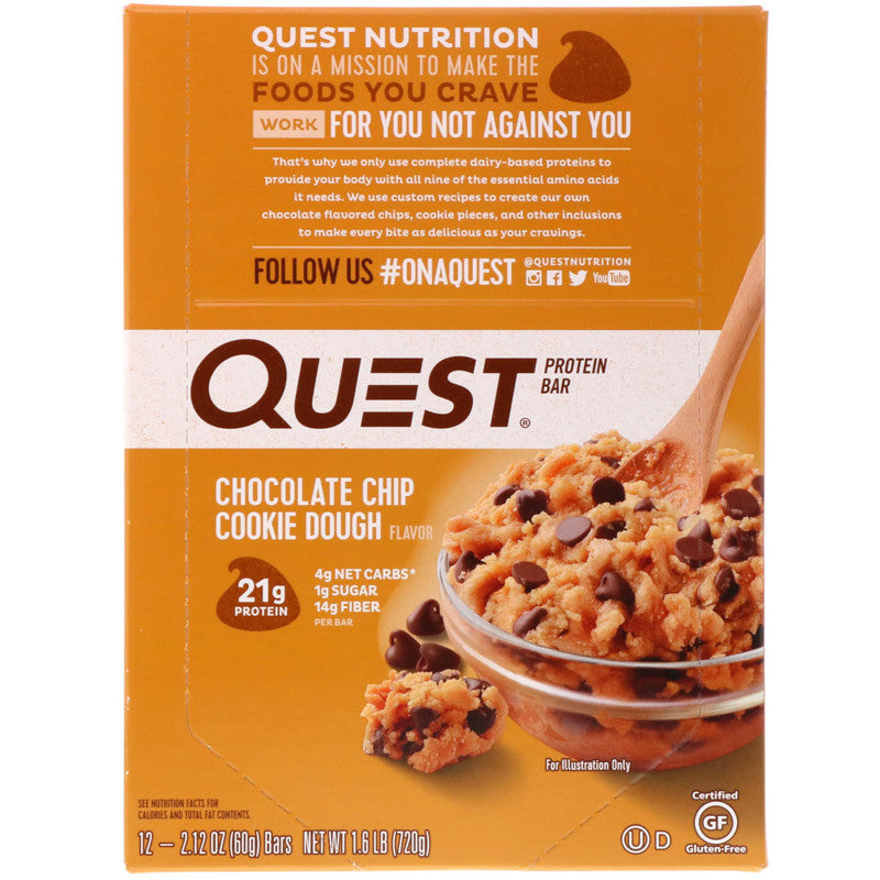 Quest Nutrition, Protein Bar, 12 Bars, 60g Each - Ultimate Sup Singapore