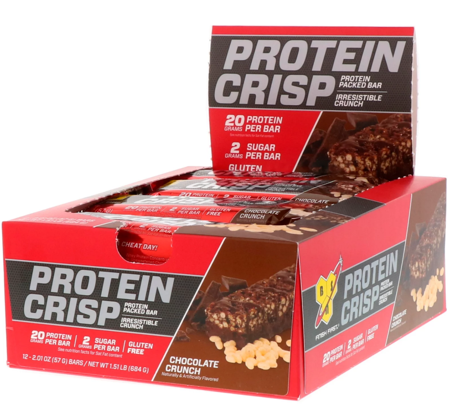 BSN, Protein Crisp, 12 Bars, 57g - Ultimate Sup Singapore