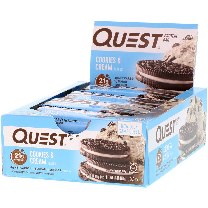 Quest Nutrition, Protein Bar, 12 Bars, 60g Each - Ultimate Sup Singapore