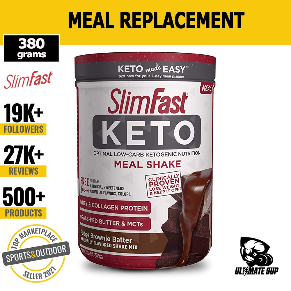 SlimFast Keto Meal Shake | Keto Shake Mixes | Meal Replacement Shake | Protein Powder | 380g - Ultimate Sup Singapore