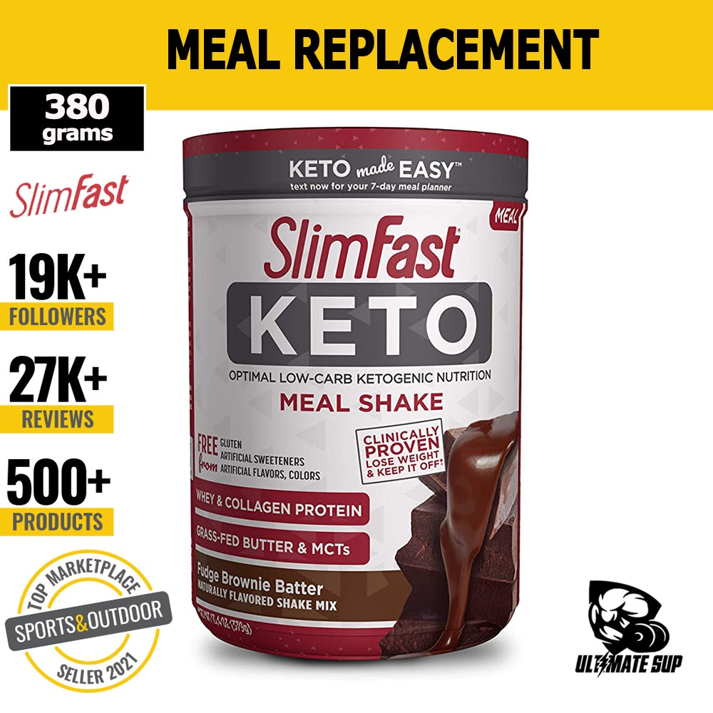 SlimFast Keto Meal Shake | Keto Shake Mixes | Meal Replacement Shake | Protein Powder | 380g