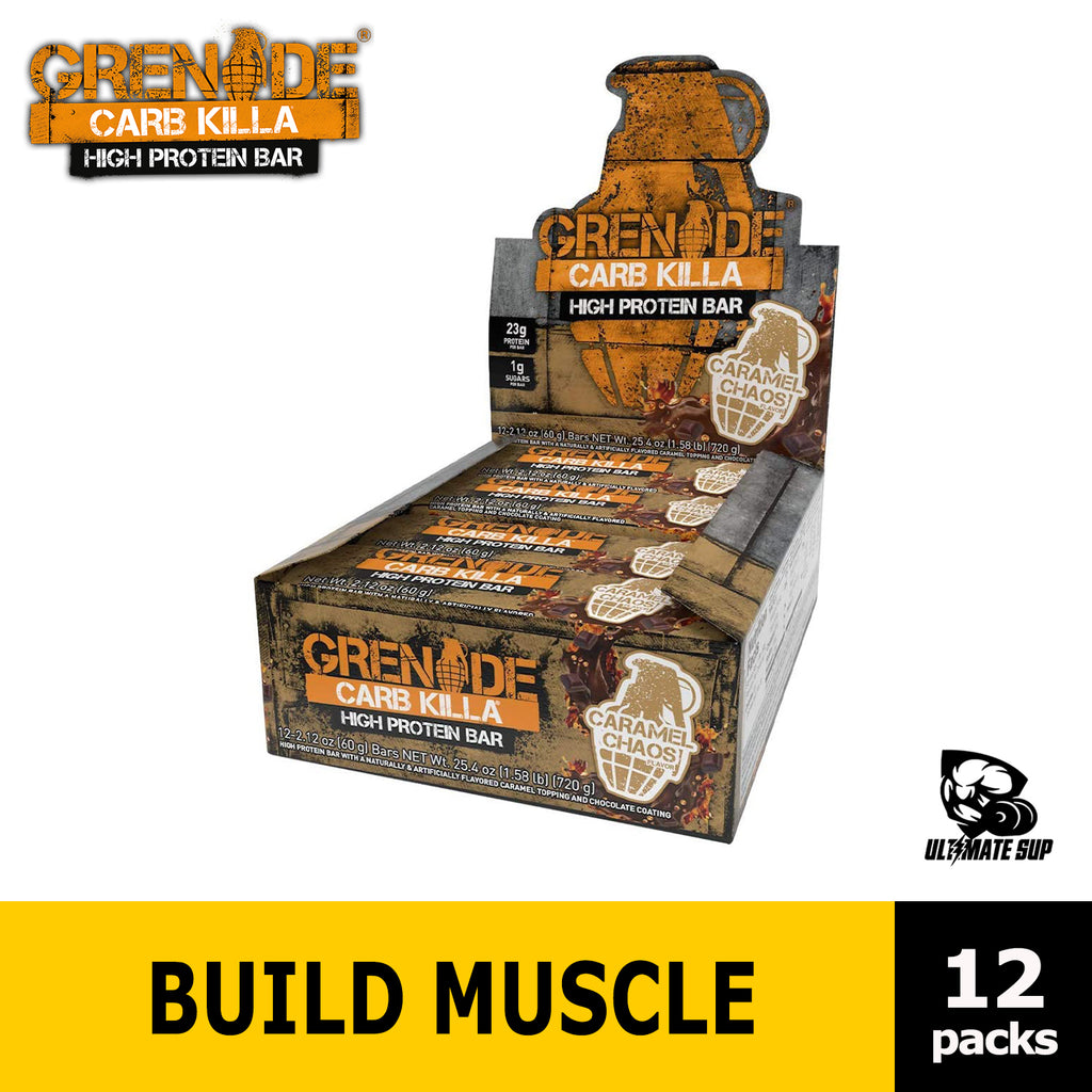 Grenade Carb Killa High Protein and Low Sugar Candy Bar helps Build Muscle, Snack - Ultimate Sup