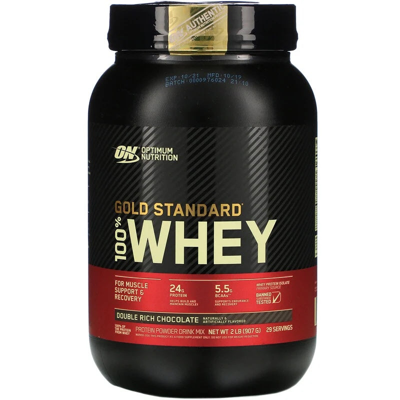 Optimum Nutrition, Gold Standard, 100% Whey, 1lb (454g) / 2lbs (907g) / 5 lbs (2.27 kg) / 10lbs (4.54kg) - Ultimate Sup Singapore