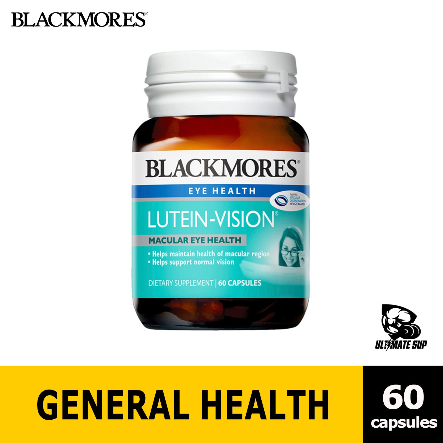 Blackmores Lutein Vision, Supports Eye Health, 60 capsules - Ultimate Sup Singapore