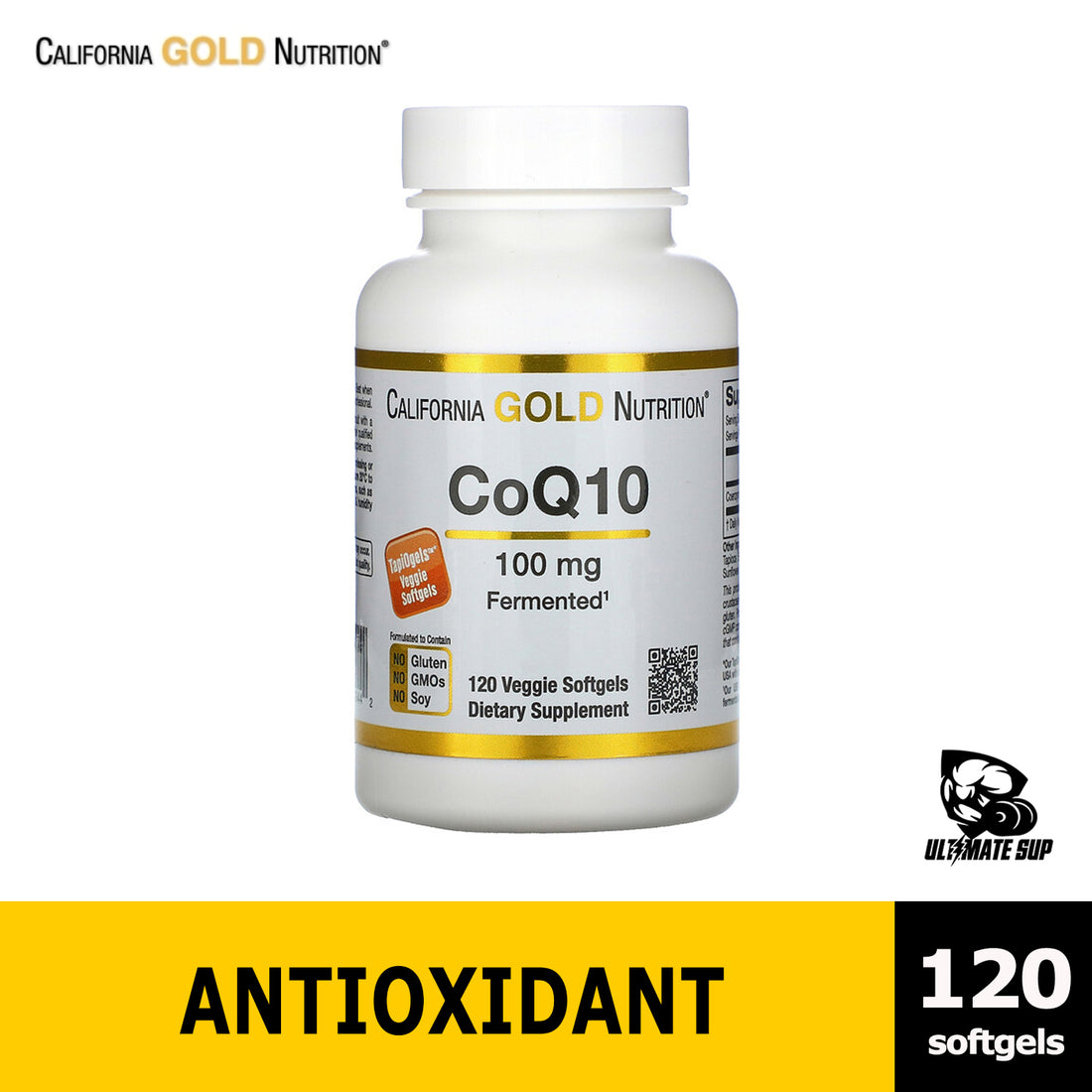 California Gold Nutrition, CoQ10, 100 mg, 120 Veggie Softgels - Ultimate Sup Singapore