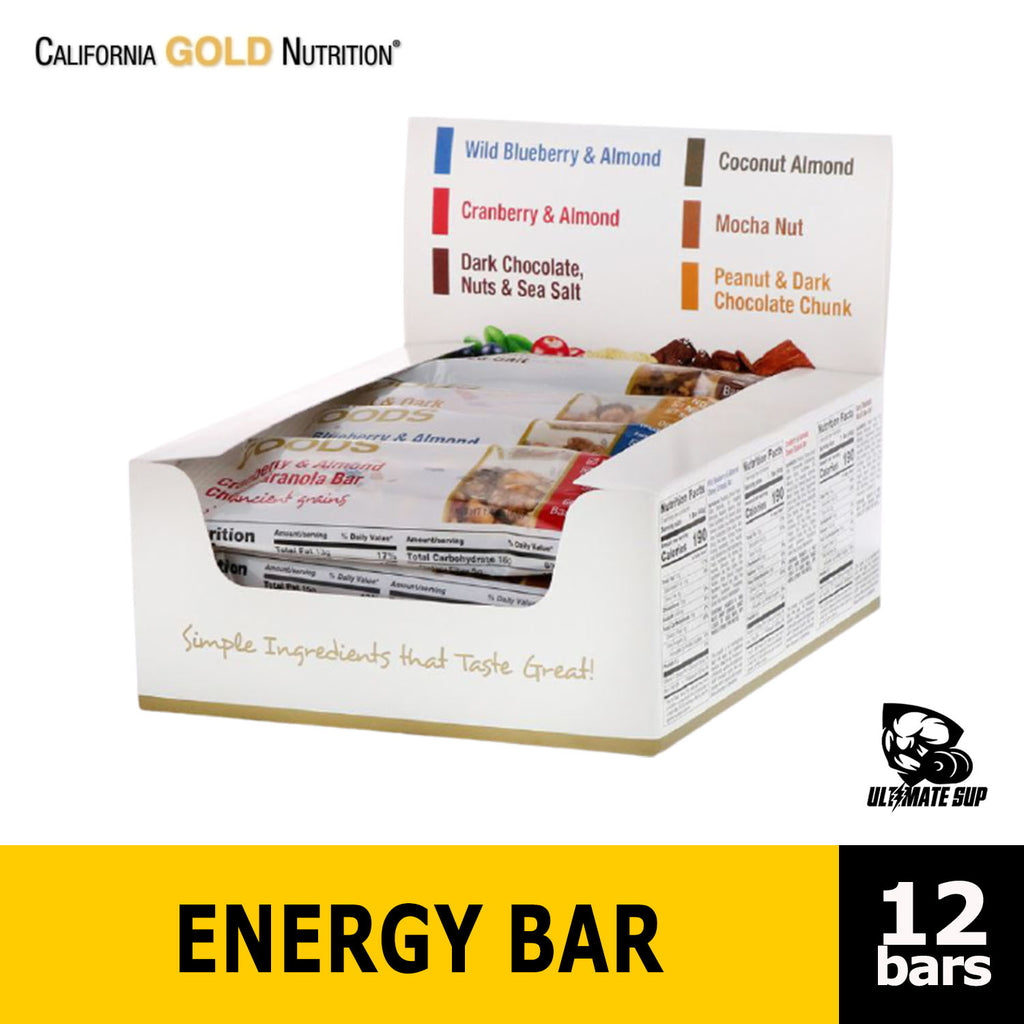 California Gold Nutrition, Foods, Variety Pack Snack Bars, 12 Bars, Before