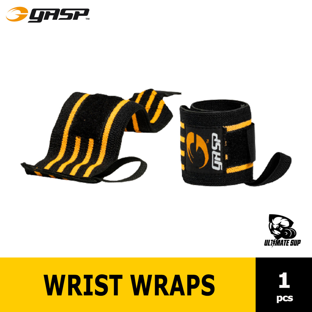 GASP Hardcore Wrist Wraps | Weight Lifting Wrist Protection & Stability, One Size - Ultimate Sup