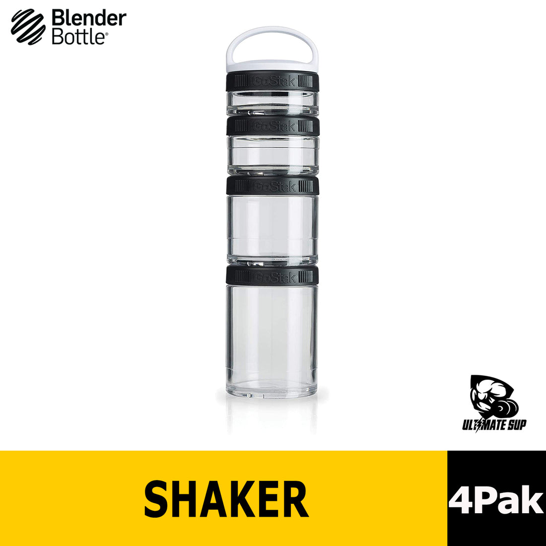 Blender Bottle GOSTAK Starter 4Pak Portable Stackable Protein Powder Container - Ultimate Sup Singapore