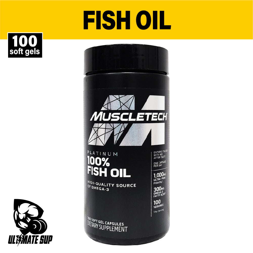 Muscletech, Essential Series, Platinum 100% Omega Fish Oil, 100 Soft Gels - Ultimate Sup Singapore