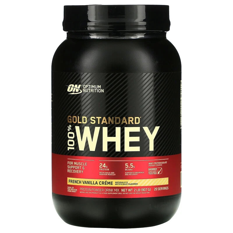 Optimum Nutrition, Gold Standard, 100% Whey, 1lb (454g) / 2lbs (907g) / 5 lbs (2.27 kg) / 10lbs (4.54kg) - Ultimate Sup Singapore