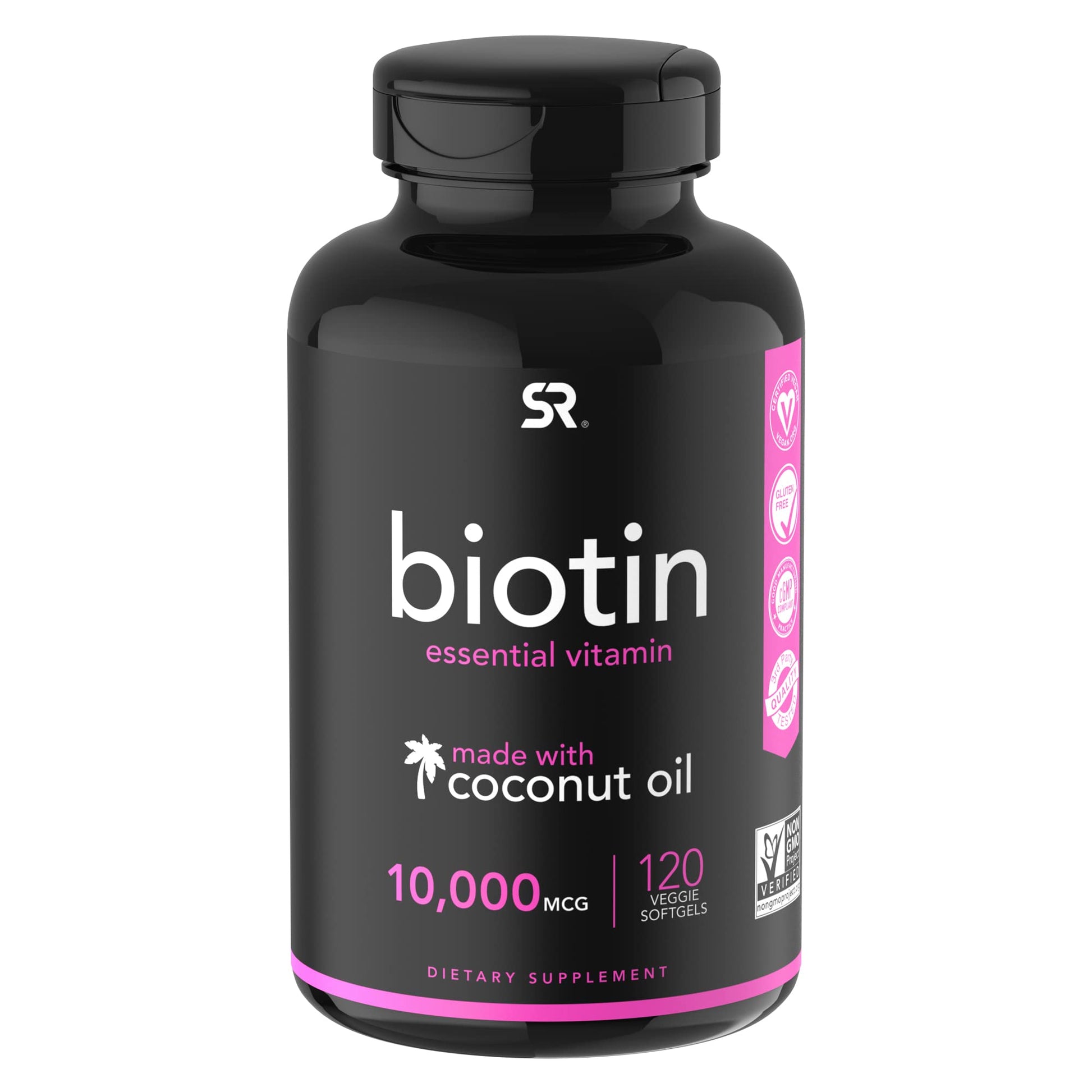 Sports Research Biotin With Coconut Oil, 120 Veggie Softgels - Ultimate Sup Singapore