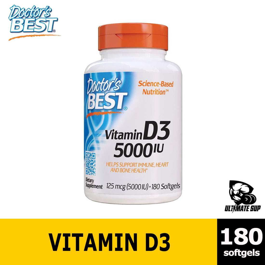 Doctor's Best, Vitamin D3, 125 mcg (5000 IU) - Ultimate Sup Singapore