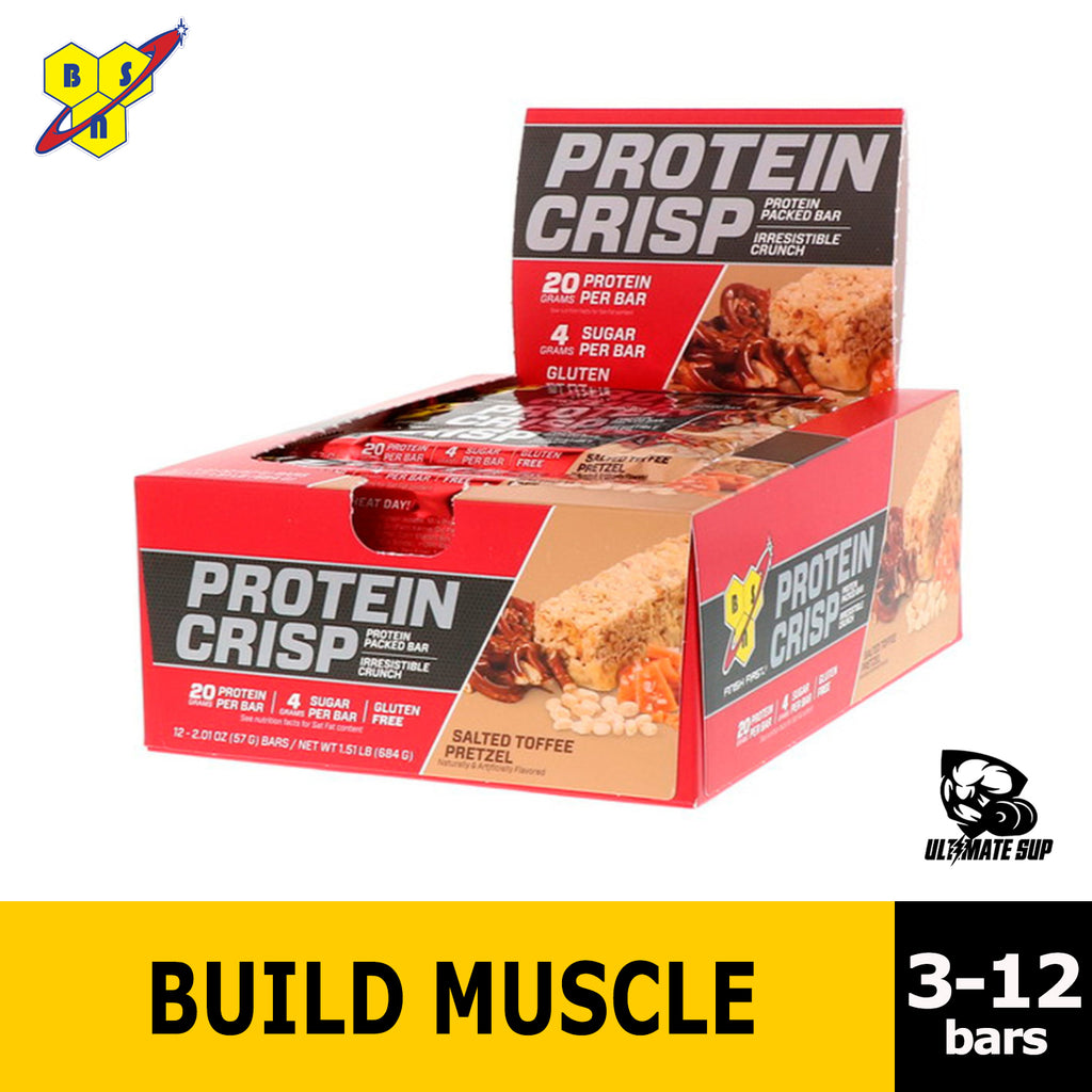 BSN, Protein Crisp, Packed Protein Bar, 12 Bars, 57g, thumbnail