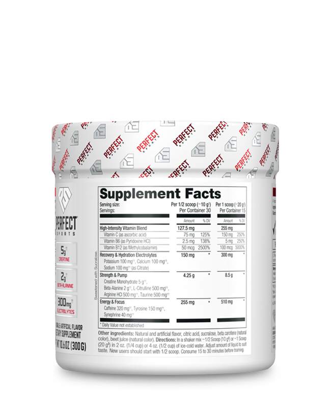 iPrep Advanced Pre Workout- Supplement Facts