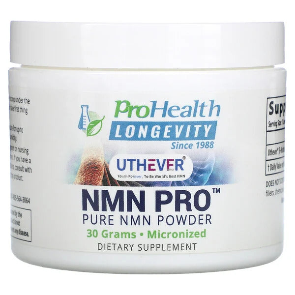 ProHealth Longevity, NMN Pro, Pure NMN Powder - Anti Aging Effects & Metabolism Booster, 250-1000mg, 15-30g - Ultimate Sup Singapore