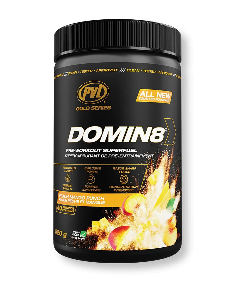 PVL Gold Series Domin8, Pre Workout, 520g - Ultimate Sup Singapore