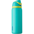 Owala FreeSip Insulated Stainless Steel Blender Bottle w Locking Push Button Lid, 19oz - 24oz - 32oz - 40oz, option, neon 32oz