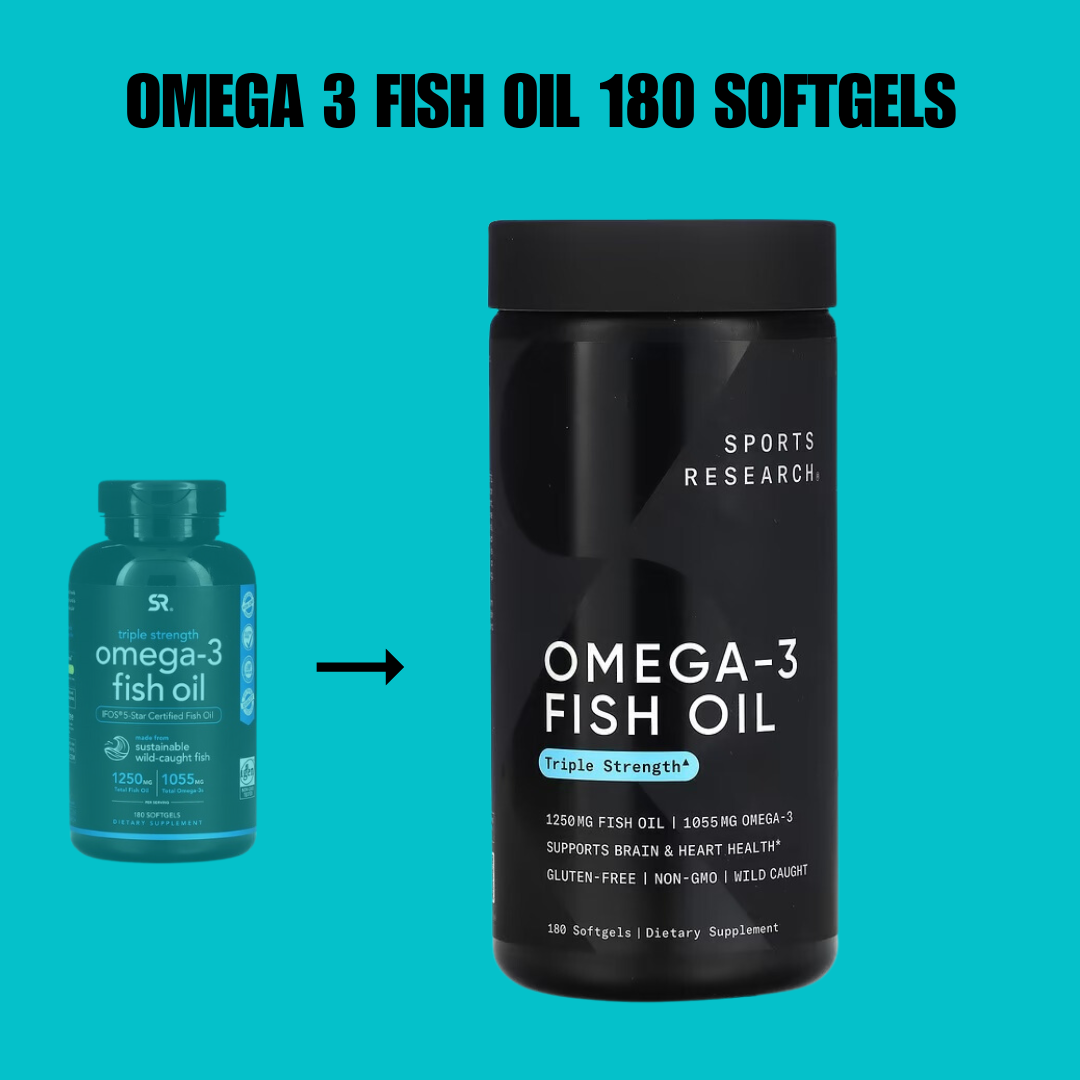 Sports Research, Omega-3 Fish Oil, 1250 mg, 30-180 Softgels - Ultimate Sup Singapore