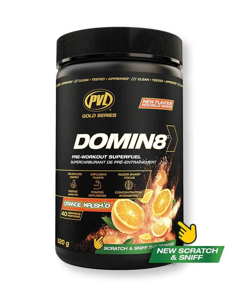 PVL Gold Series Domin8, Pre Workout, 520g - Ultimate Sup Singapore