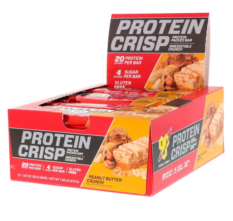 BSN, Protein Crisp, 12 Bars, 57g - Ultimate Sup Singapore