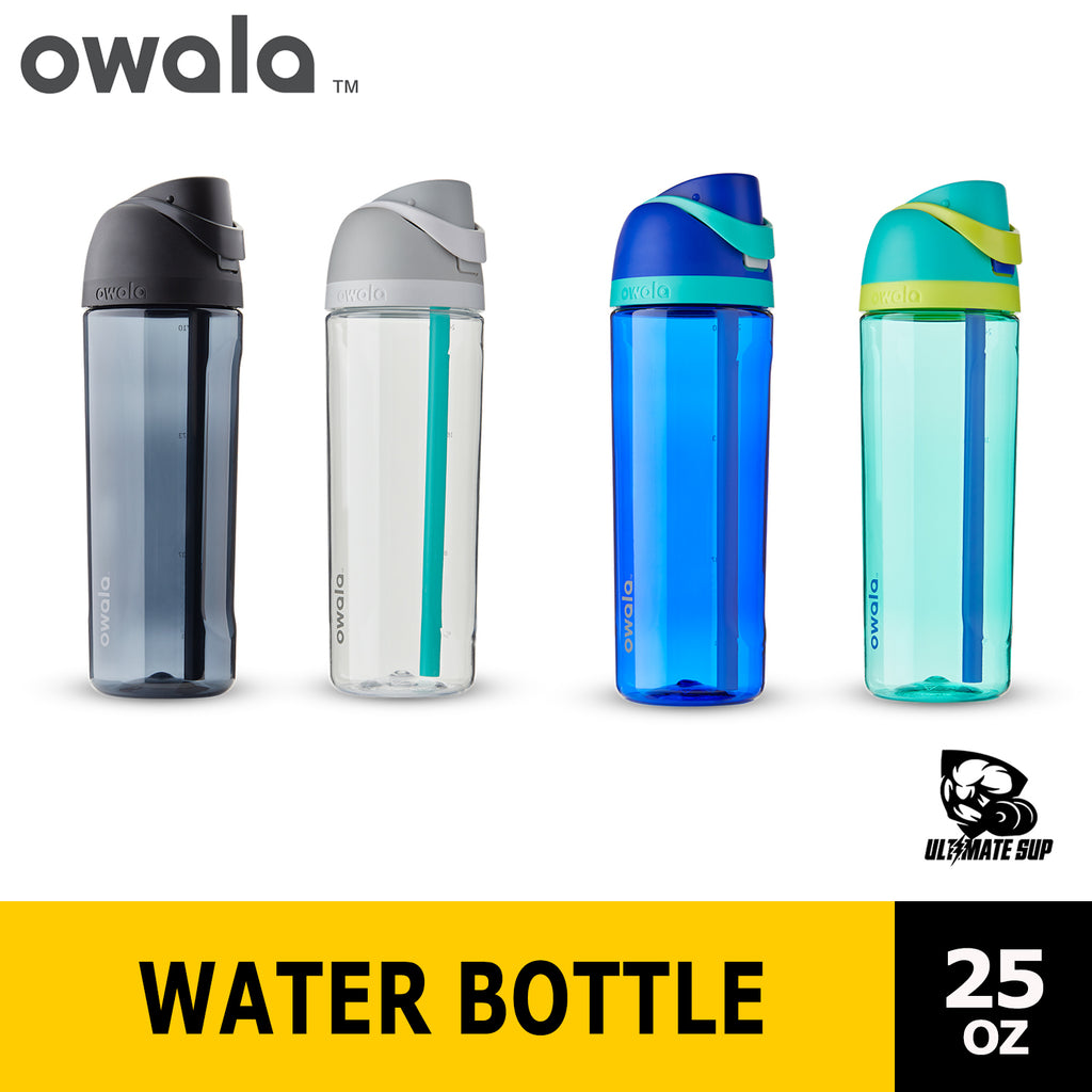 Owala FreeSip Tritan Blender Bottle with Locking Push Button Lid Anti Odor | Water Bottle | Tumbler 25oz - Ultimate Sup