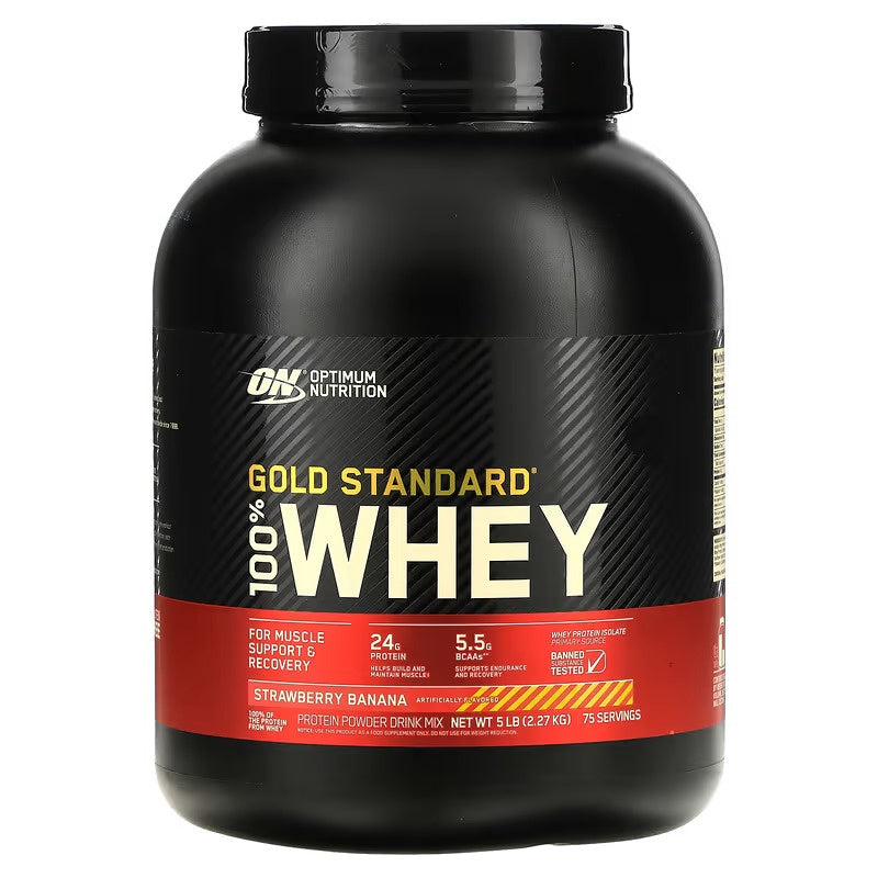 Optimum Nutrition, Gold Standard, 100% Whey, 1lb (454g) / 2lbs (907g) / 5 lbs (2.27 kg) / 10lbs (4.54kg) - Ultimate Sup Singapore