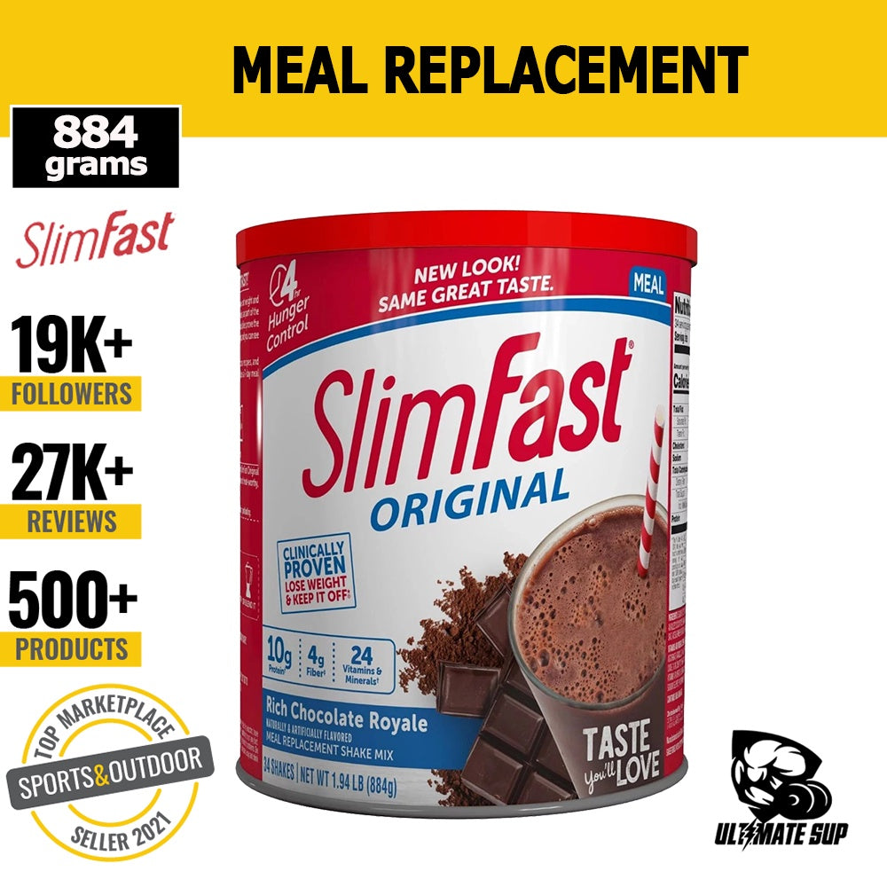 SlimFast Original & Diabetic Meal Replacement Shake, Lose Weight, Vitamin, Protein, Fiber & Mineral 364g - 884g