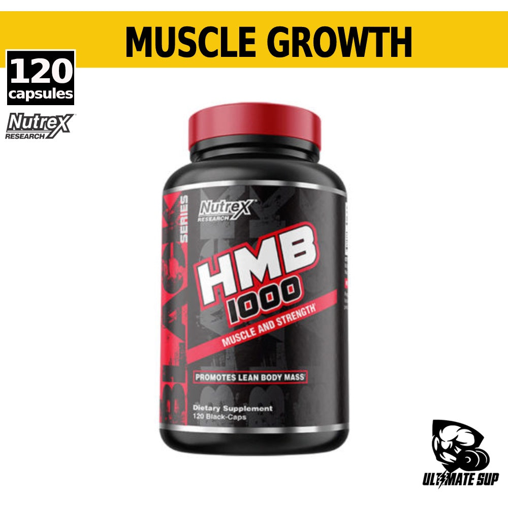 Nutrex HMB 1000, Muscle & Strength, 120 Black Capsules - Ultimate Sup Singapore