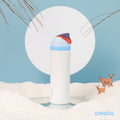 Owala FreeSip Insulated Stainless Steel Blender Bottle w Locking Push Button Lid, 19oz - 24oz - 32oz - 40oz, option, snow 24oz