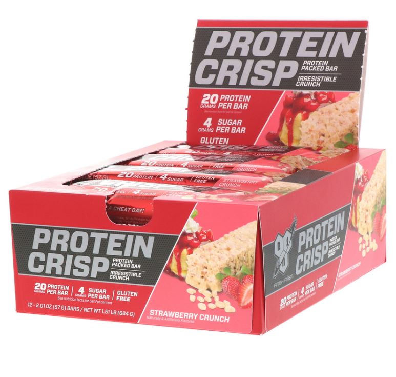 BSN, Protein Crisp, 12 Bars, 57g - Ultimate Sup Singapore