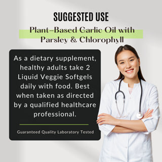 Sports Research Garlic Oil w Parsley & Chlorophyll, Plant Based, Gluten Free, Vegan, 150 Veggie Softgels - Ultimate Sup Singapore