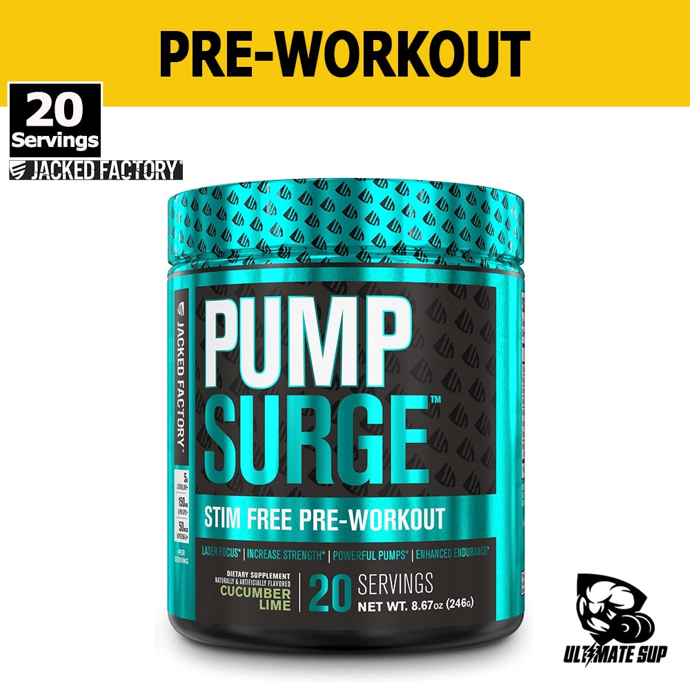 Jacked Factory, Pump Surge, Stim Free Pre-Workout, 20 servings - Ultimate Sup Singapore