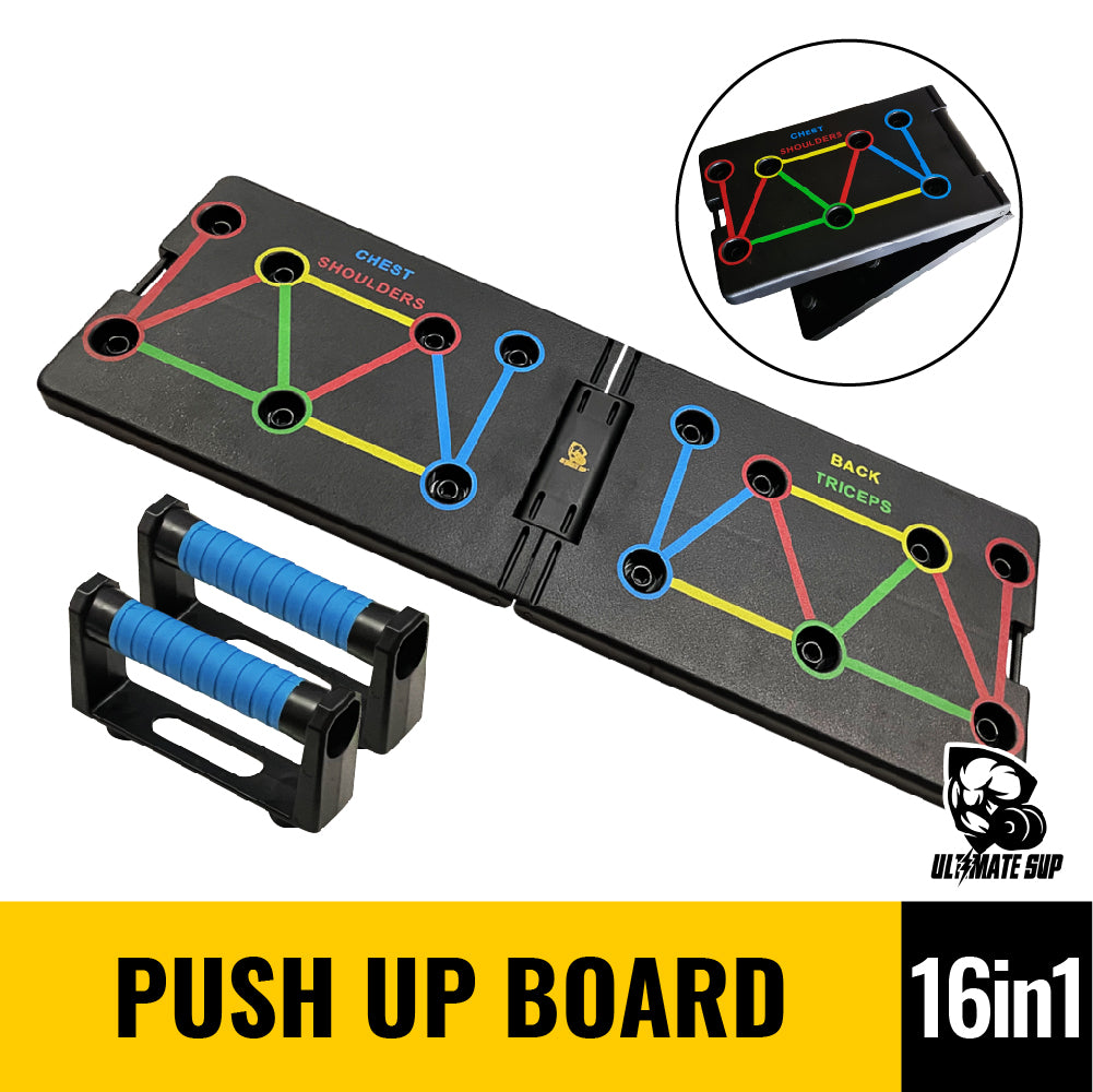 Ultimate Sup Foldable 16 In 1 Push Up Board | Train Different Body Parts |for Men & Women Home Gym