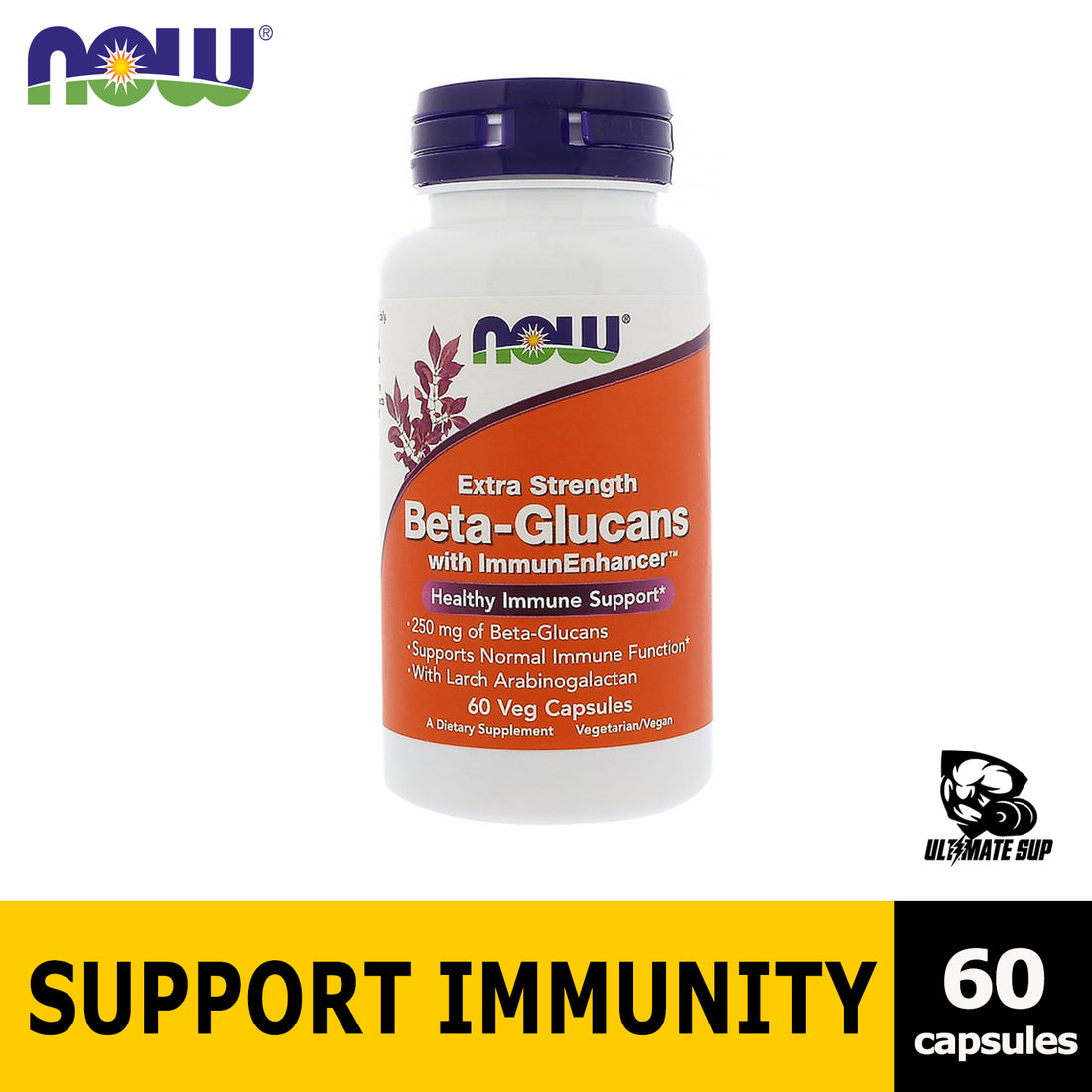 Now Foods, Beta-Glucans, Immune Support, 250 mg, 60 Caps - Ultimate Sup Singapore