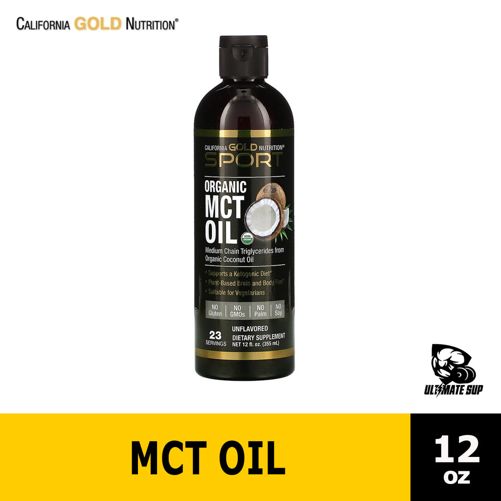 California Gold Nutrition | Organic MCT Oil | Supports Ketogenic Diets | Promote Weight Loss 12fl oz (355 ml) | Ultimate Sup